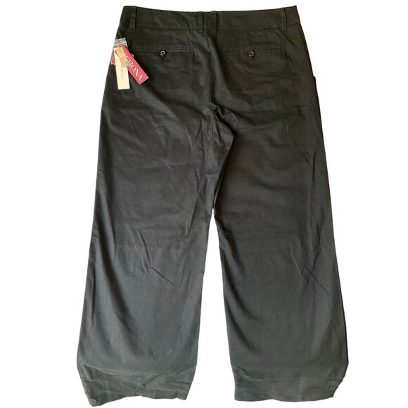 Merona Women Pants size 14 Black Mid Rise Stretch Wide Leg Nano-Tex Technology - Picture 9 of 9